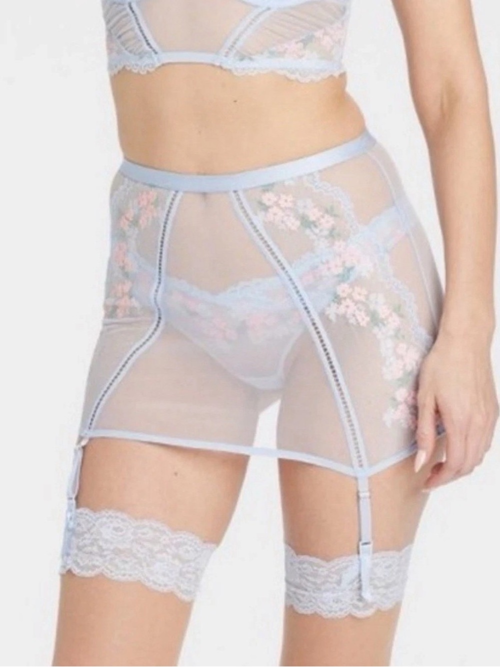 Auden Women’s XS Garden Party Lingerie skirt light blue